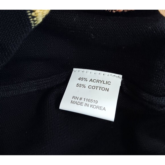 Lavane New York Mens Medium Knit Polo Shirt Multicolor Geometric 1/4 Zip - Picture 6 of 9